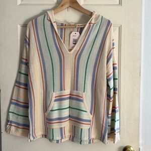 NWT Boutique Poem & Thread boho striped sweater. Women’s size small.